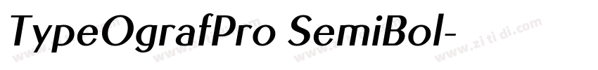 TypeOgrafPro SemiBol字体转换 TypeOgrafPro SemiBol字体转换